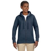 econscious EC4580 Ladies Organic/Recycled Heathered Fleece Full-Zip Hooded Sweatshirt