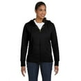 thumbnail image 1 of econscious Ladies' Organic/Recycled Full-Zip Hooded Sweatshirt - BLACK - XL, 1 of 3