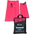 thumbnail image 1 of ecox Outdoors Microfiber Towel Fast Drying Soft Feel Fast Action Drying for Gym Beach Outdoors Travel Yoga Camping Compact Size 2 piece Set 30x60 in and 12x24 in Red MFT2PRD, 1 of 8