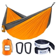 ecox Outdoors parachute Hammock Single with 2 Tree Straps, Portable Lightweight Nylon comfortable for Backpacking, camping, Travel, Beach, Backyard, Patio, Hiking