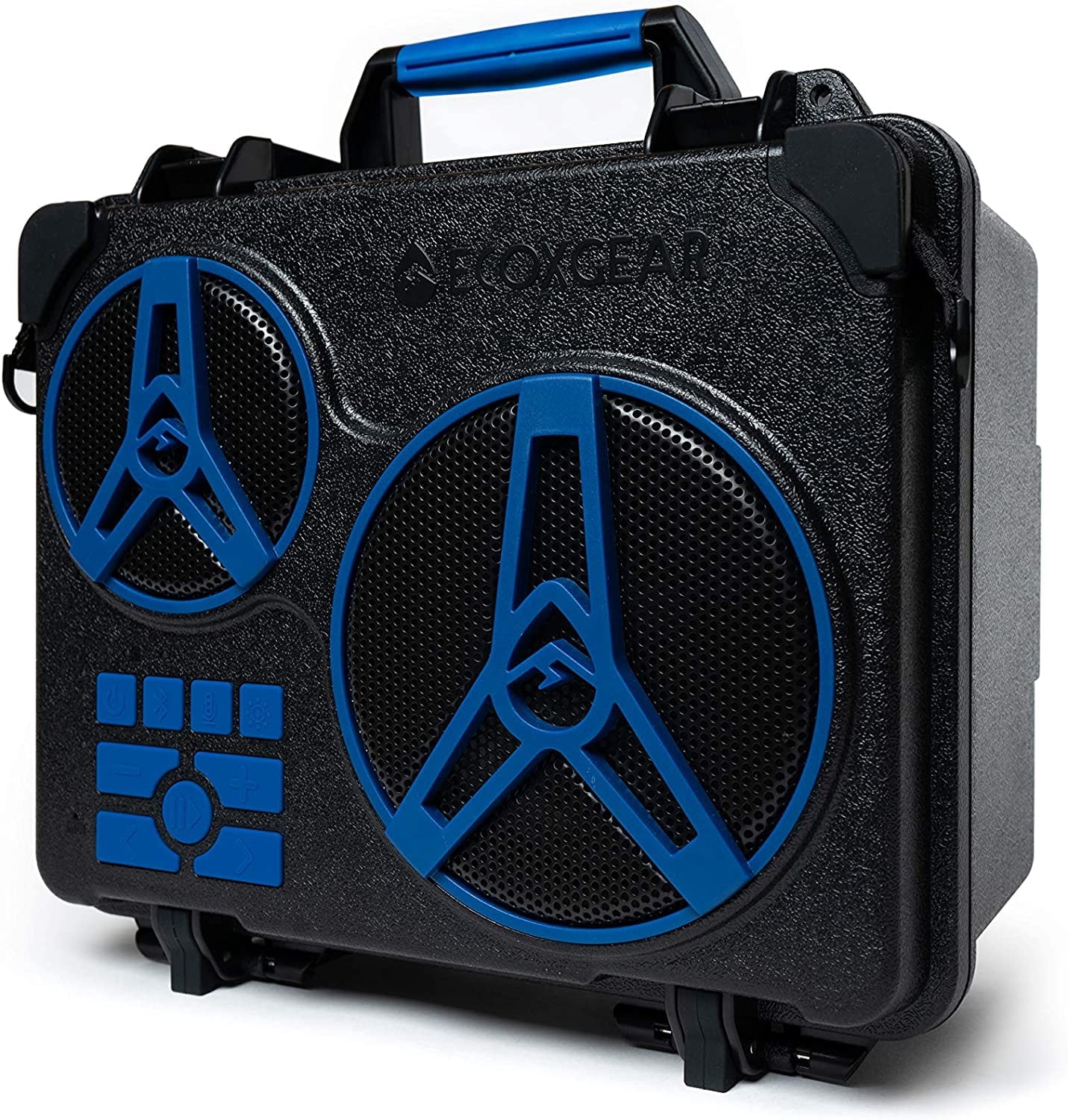 ecoxgear ecojourney rugged waterproof portable bluetooth wireless 65-watt speaker dry storage with 50+ hours playtime(blue)
