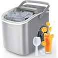 thumbnail image 1 of ecozy Portable Countertop Ice Maker - 9 Ice Cubes in 6 Minutes, 26 lbs Daily Output, Self-Cleaning with Ice Bags, Scoop, and Basket for Kitchen, Office, Bar, Party - White, 1 of 10