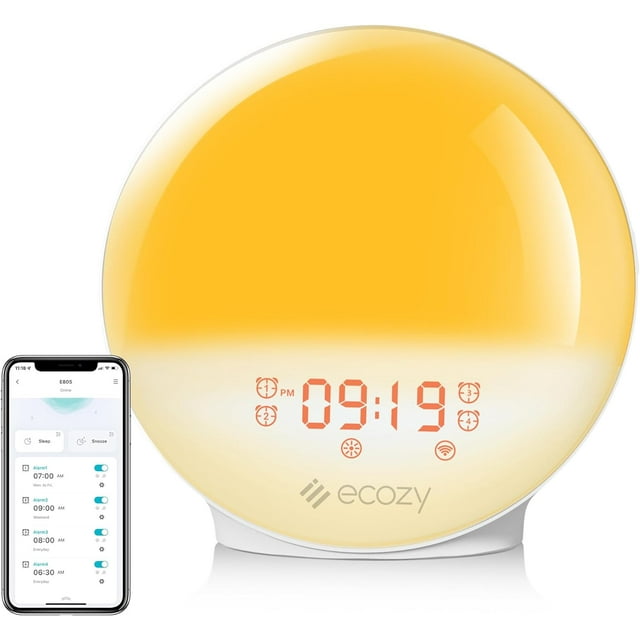 ecozy Sunrise Alarm Clock, Smart Wake Up Light APP Control,Alarm Clock