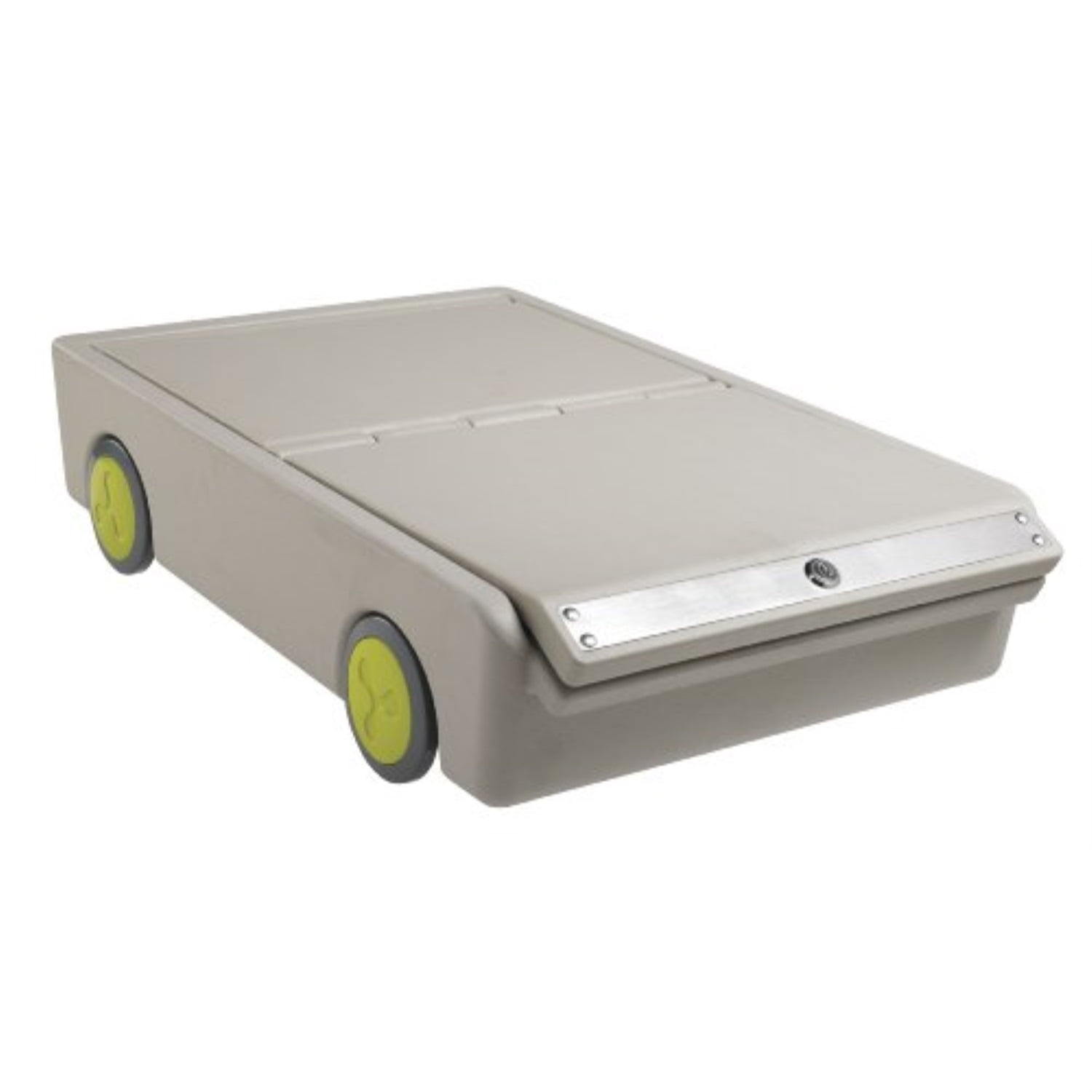 Gray High-Density Polyethylene Locking Under-Bed Storage Safe