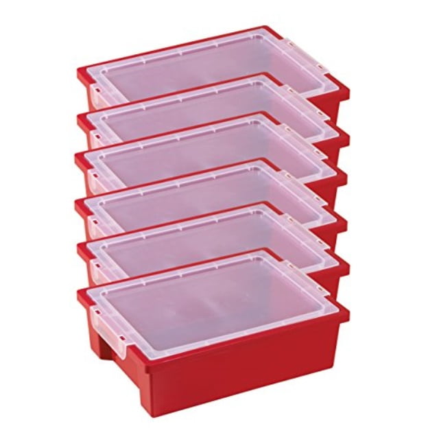 ecr4kids small 4.25" h storage classroom organization bins with lids