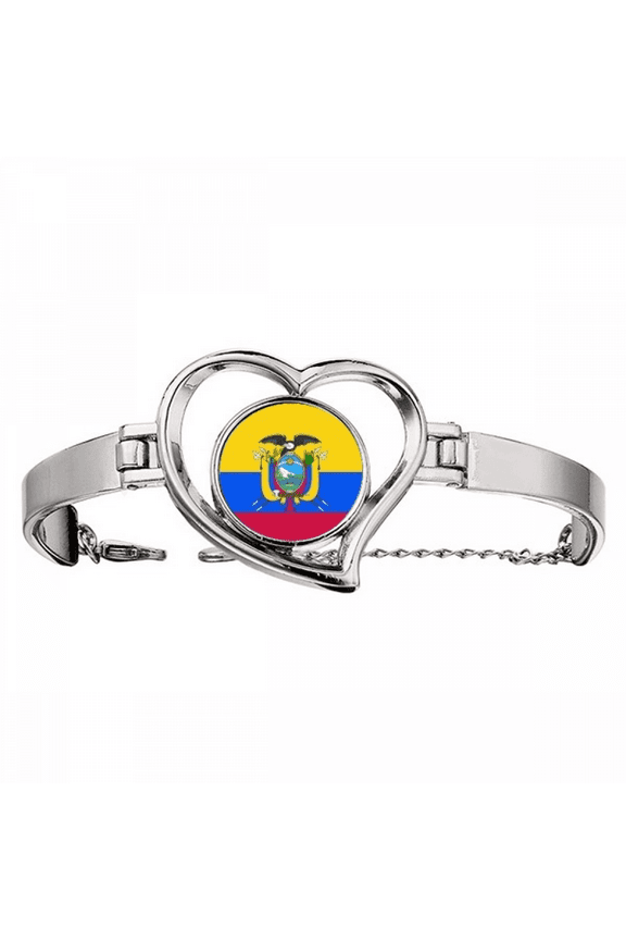 ecuador national flag south amecountry bracelet heart jewelry wire bangle