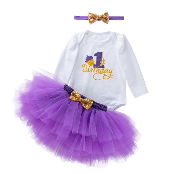 eczipvz 1st Birthday Outfit Girl Babies First Birthday Outfit Sweet Girls Dress 1 Year Old Size 12-24 Months