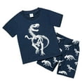 thumbnail image 1 of eczipvz 3t Clothes Boys Toddler Boy Clothes Kids Summer Cotton Outfits Shirt Short Sets Navy 2-3 Years, 1 of 7