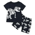 thumbnail image 1 of eczipvz 3t Summer Clothes Boy Toddler Baby Boy Clothes Shorts Set Dinosaur Print Shirt Short Sleeve Top Solid Shorts Summer Outfit White 6-7 Years, 1 of 5
