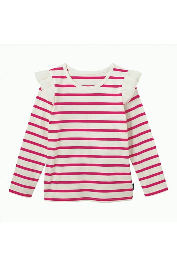 eczipvz 4t Girls Shirts Toddler Baby Girls Long Sleeve Ruffle T Shirt Kids Casual Plain Solid Top Blouse T-Shirt Undershirt(Light Pink,2-3 Years)