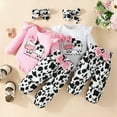 thumbnail image 1 of eczipvz 9 Month Baby Girl Clothes Girl Clothes Romper Pants Set Floral Fall Outfits Cute Baby Clothes Girl(White,0-3 Months), 1 of 6