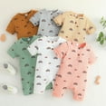 thumbnail image 1 of eczipvz Baby Bodysuit Girls Boys Short Sleeve Rainbow Prints Romper Bodysuits Jumpsuit 8 Month Old Baby (Brown, 6-9 Months), 1 of 3
