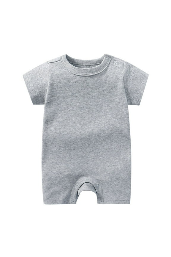 Baby Boy Summer Clothes Baby Bodysuit Cute Newborn Boy Funny Rompers Girl Clothes Grey,6-9 Months