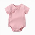 thumbnail image 1 of eczipvz Baby Boys Girls Short Sleeves Clothes Newborns Cotton Baby Side-Snap Bodysuit Baby Layette Set, 1 of 3