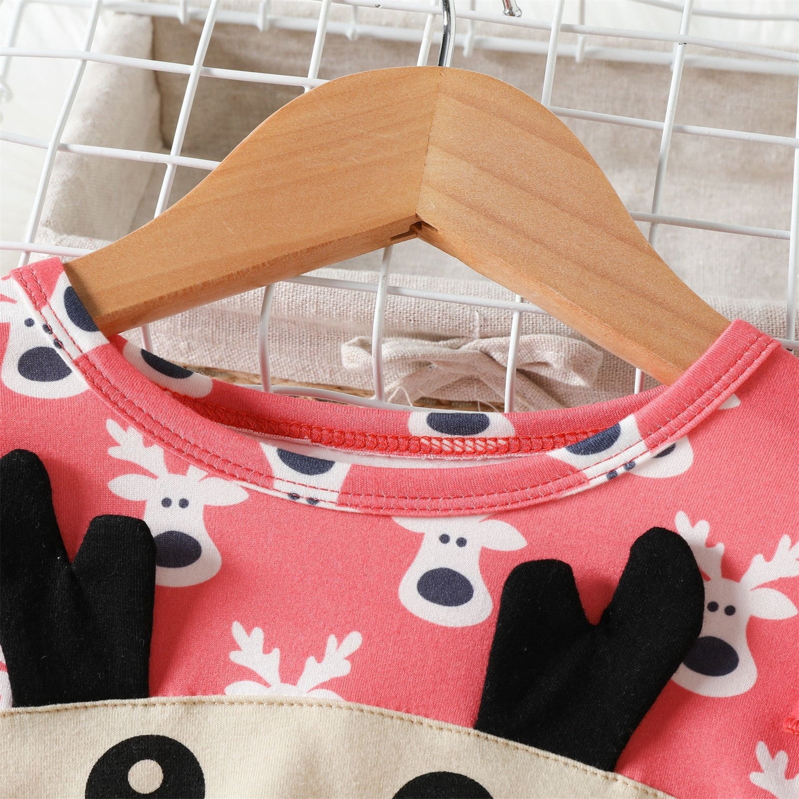 Deer Design Dress For Baby Girl Blended #MJF257