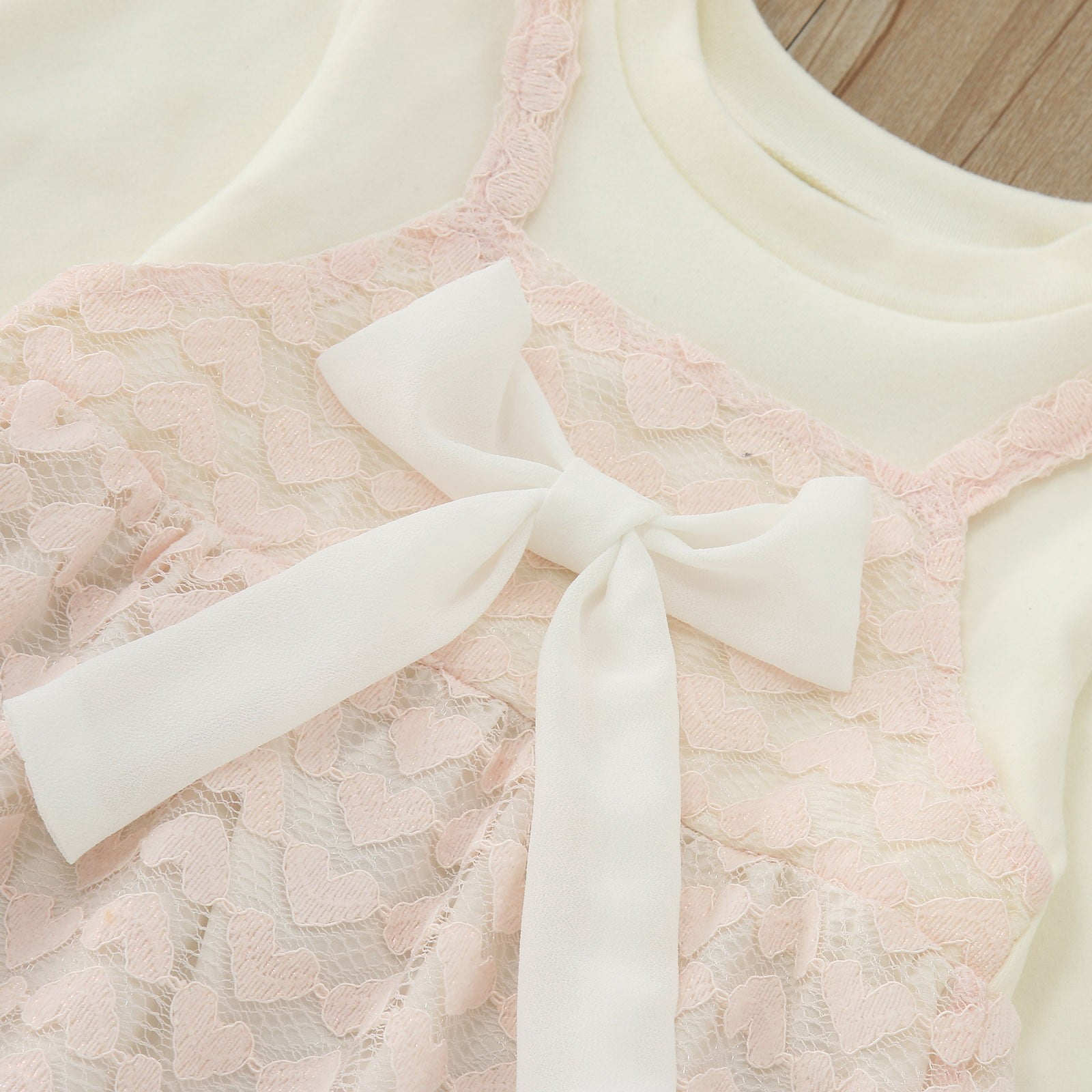 Hooded Dress For Toddler Girl IN Love Print Pink  Color