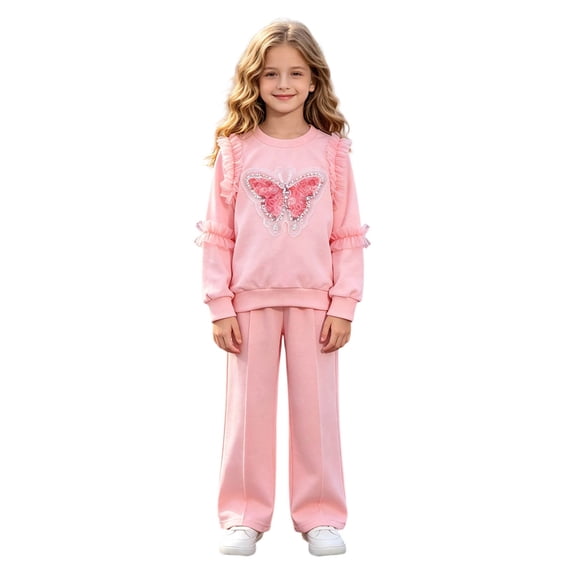 eczipvz Baby Girl Outfits Newborn Toddler Baby Girl Clothes T-Shirt And Pant Set, Winter Outfit Pink,5-6 Years