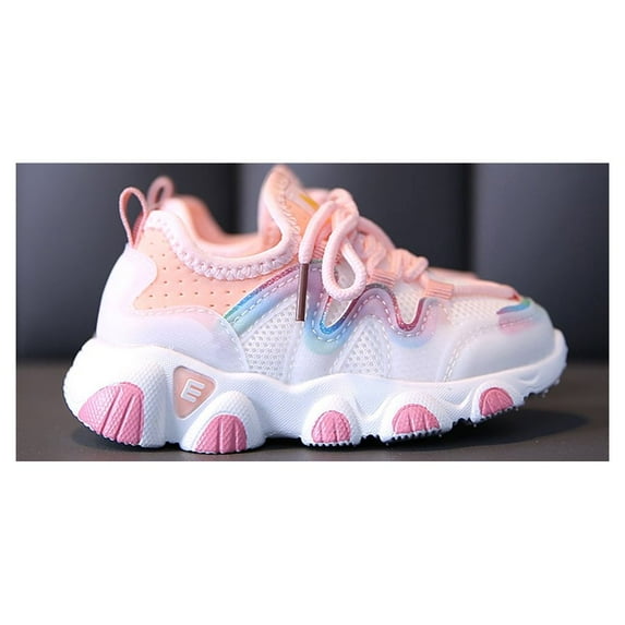 eczipvz Baby Shoes Baby Soft Up Shoes Toddler Breathable Kids Girls Lace Mesh Baby Shoes Boy Shoes Size 2 (Pink, 6.5 Toddler)
