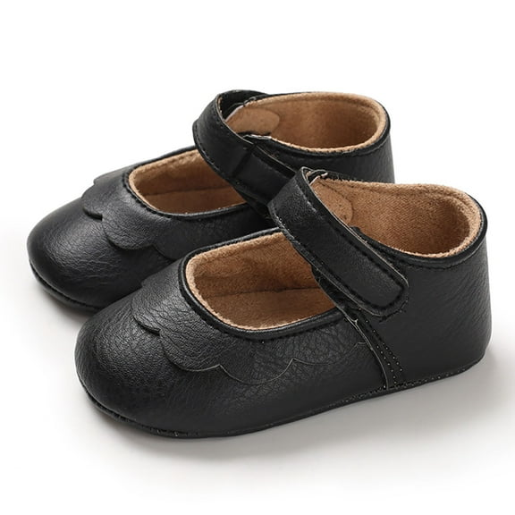 eczipvz Baby Shoes Spring and Autumn Children Baby Toddler Shoes Girls Round Toe Lightweight Comfortable Shoes for Girls Size 4 (Black, 5 )