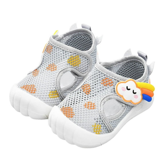 eczipvz Baby Shoes Summer Toddler Girls Boys Shoes Sandals Flat Bottom Non Slio Half Open Toe Slip Breathable 24 Month Boy Shoe(Grey,7)