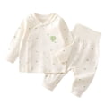 thumbnail image 1 of eczipvz Baby Wrap Top High Waist Pants Set Snap Crotch Long Sleeve Dinosaur Print Size 12-18 M, 1 of 7