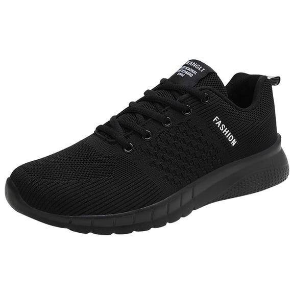 eczipvz Basketball Shoes Men's Running Shoes Fashion Sneakers - Lightweight Breathable Flying Knitting Lace Up Mesh Walking Shoes Workout Casual Sports Shoes,Black