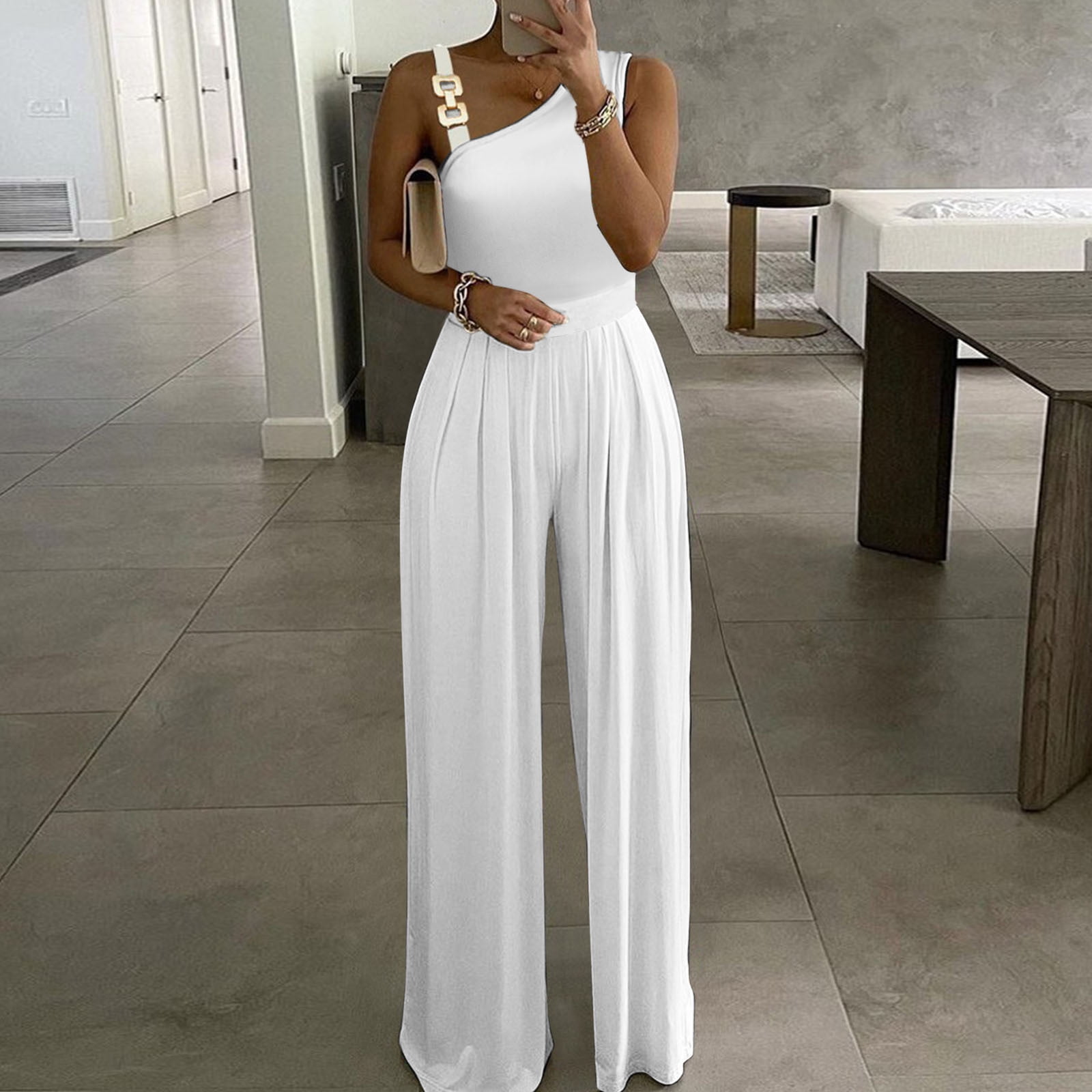Solid V neck Backless Romper Jumpsuit Sexy Sleeveless Romper - Temu