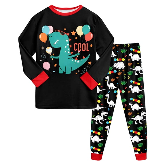 eczipvz Boy Pjs Toddler Toddler Kids Toddler Girls Boys Soft Comfy Solid Sleepwear Pajamas Pjs Set Red,6-7 Years
