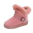 thumbnail image 1 of eczipvz Boys Girls Winter Boots Warm Snow Boots Kid Outdoor Insulated Winter Boot with Side Zipper Snow Boots Toddler Girl Boy (Pink,11 Little Kid), 1 of 7
