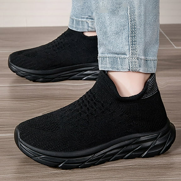 eczipvz Boys Tennis Shoes Tennis Shoes Toddler Slip On Shoes Girls Running Shoes Kids Sneakers Lightweight Breathable Walking Shoes Toddler Sneakers Girls Black,3