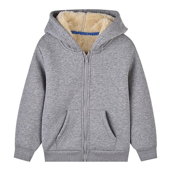 eczipvz Boys Uniform Sweater Boys' Zip Up Hoodie Sweatshirt Pockets Design Grey,5-6 Years