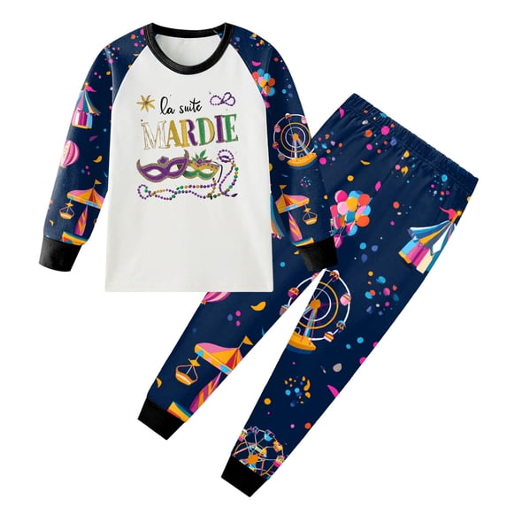 eczipvz Boys pajamas Gamer Baseball & Sports‑Themed Kids' Long Sleeve Top & Pants Sleepwear Pjs,Size 5-6 Years