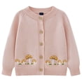 thumbnail image 1 of eczipvz Cardigans For Girls Baby Knit Cardigan Sweaters Pink,5-6 Years, 1 of 4