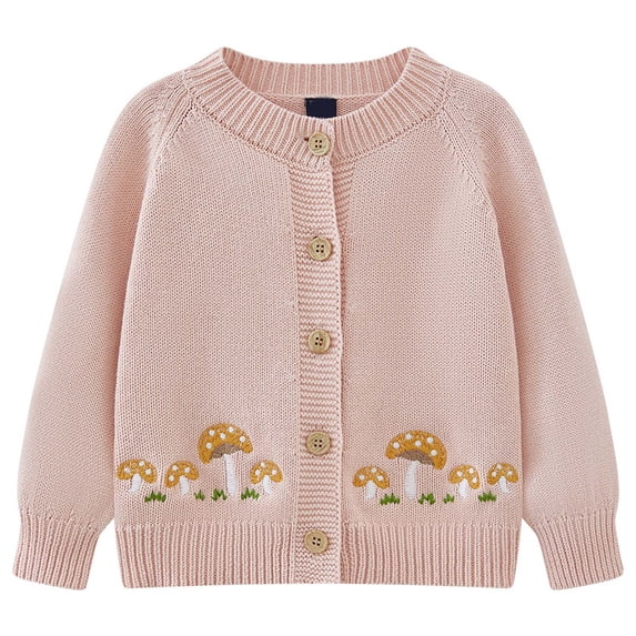 eczipvz Cardigans For Girls Baby Knit Cardigan Sweaters Pink,5-6 Years