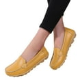 thumbnail image 1 of eczipvz Casual Shoes for Women Women Penny Loafer Casual Shoes Comfort Slip-on Flats for Driving,Yellow, 1 of 5