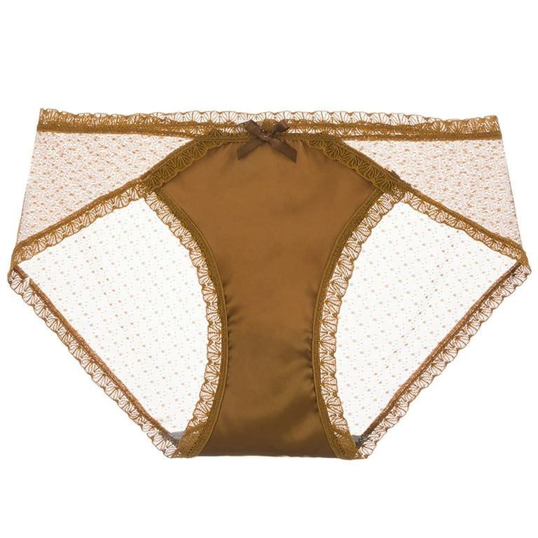 eczipvz Women Underwear Women's Cotton Stretch Underwear Ladies Mid-high  Waisted Briefs Panties Yellow,4XL