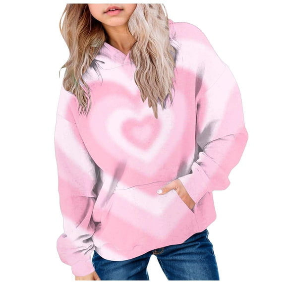 eczipvz Cute Hoodies for Girls Girls Oversized Hoodies Pullover Sweatshirts Causal Hoodie Aesthetic Drop Shoulder Soft Hoodie Girls Fashion Fall Winter Outfits Clothes Pink,1-2 Years