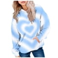 thumbnail image 1 of eczipvz Girl Hoodies Girl's Graphic Hoodies Long Sleeve Pullover Cute Clothes Sweatshirt Hoodies with Pockets Breathable Soft with Lightweight Warmth Ribbed Cuffs and Hem Roomy Blue,7-8 Years, 1 of 5