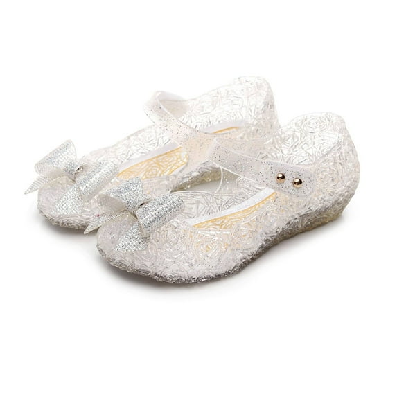 eczipvz Girls Brown Sandals Girls Sandals Open Toe Summer Flats Dress Sandals Shoes Toddler/Little Kid/Big Kid(White,10)