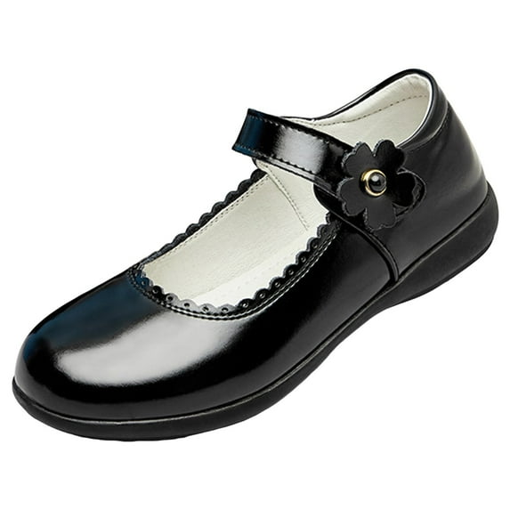 eczipvz Girls Dress Shoes Size 11 Toddler Girls Mary Jane Flat Glitter Shoes Kids Wedding Party School Communion Shoes Grey,4 Big Kid