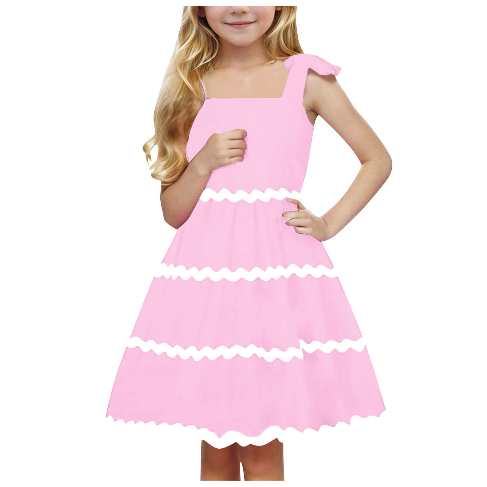 eczipvz Girls Easter Dress Maxi Tween Girls Elegant Flutter Sleeve Dresses  Preppy Dress Pink,3-4 Years - Walmart.com