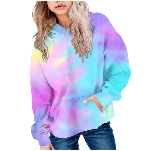 eczipvz Girls Hooded Sweatshirt Cute Hoodies for Teen Girls Hooded Sweatshirts Oversized Long Sleeve Shirts Clothes Black,7-8 Years