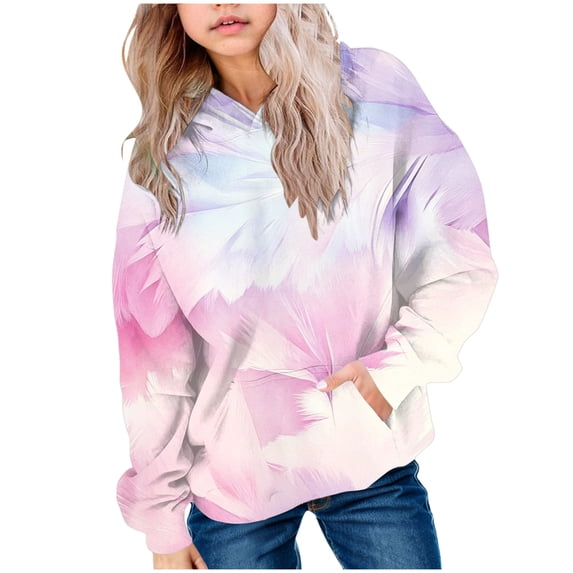 eczipvz Girls Pullover Hoodie Girls' Hooded Pullover Sweatshirt Grey,7-8 Years