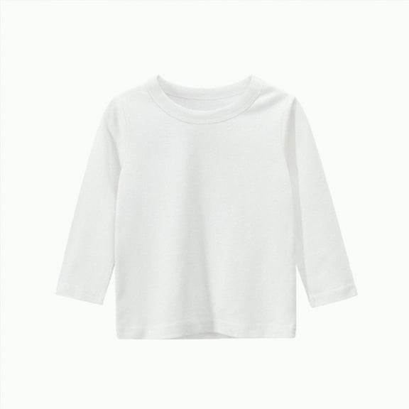 eczipvz Girls Shirts Size 10-12 Girls Long Sleeve Shirts Kids Crewneck T-Shirts Fall Tops Tees(White,2-3 Years)