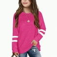 thumbnail image 1 of eczipvz Girls Size 10 Clothes Girls Casual Long Sleeve Sweatshirt Crew Neck Cute Pullover Relaxed Fit Tops(Hot Pink,8-9 Years), 1 of 5