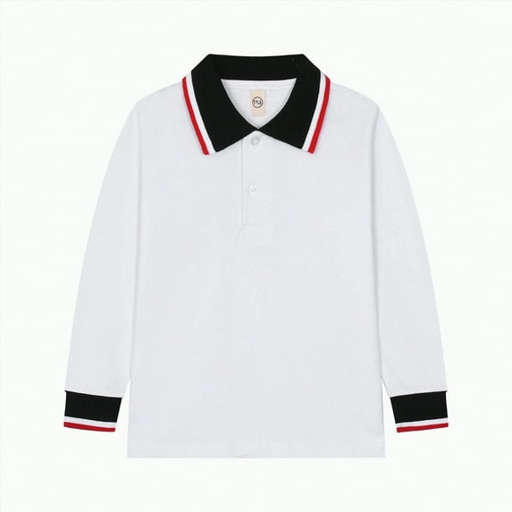 eczipvz Girls Uniform Shirt Girls' Uniform Long Sleeve Polo with Collar Size 18M-17Y(Purple,5-6 Years)