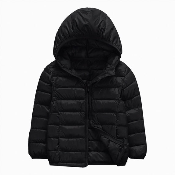 eczipvz Girls Winter Coat Girl Winter Coat Toddler Jackets Warm Outerwear with Hooded 2t 3t 4t 5t 6t 7t 8t(Black,2-3 Years)
