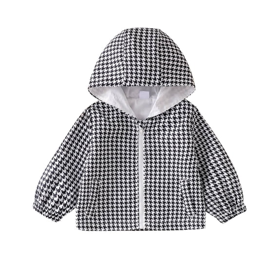 eczipvz Girls Zip Up Jacket Toddler And Baby Girls' Jacket Coat Black,12-18 Months