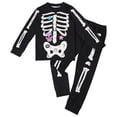 thumbnail image 1 of eczipvz Halloween Pajamas Kid Boys/Girls Skeleton Glow In The Dark Print Clothes Long Sleeve 2pc Tee/Pants Pjs Set Toddler Holiday Sleepwear Outfits Black Size，6-7 Years, 1 of 8