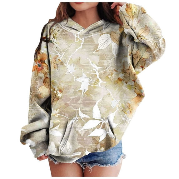 eczipvz Hoodies And Sweatshirts for Girls Cute Hoodies Aesthetic Preppy Sweatshirts Trendy Hoodie Girl's Graphic Casual Pullover Light Yellow,10-11 Years
